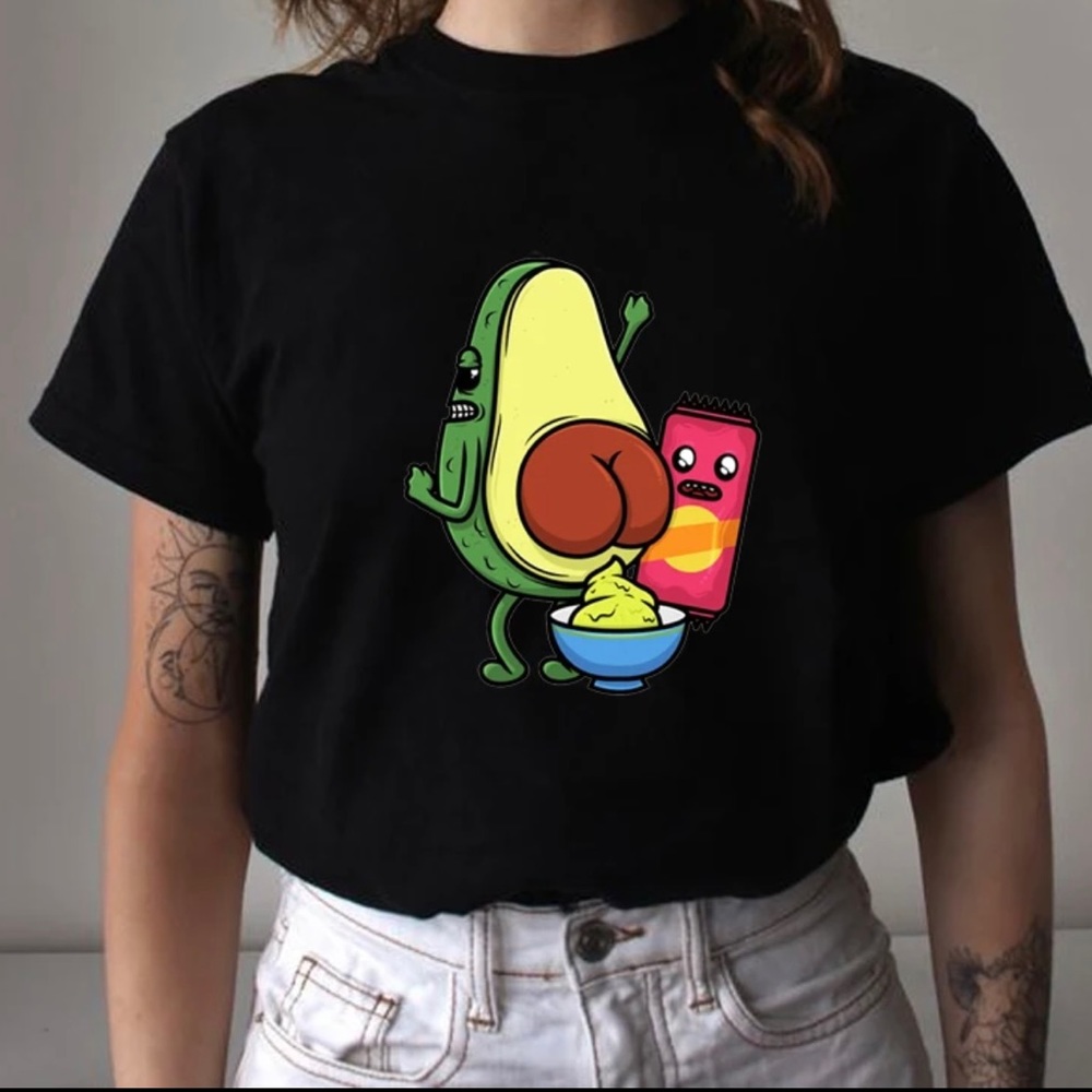 Black Avacodo Humor Guacamole T Shirt